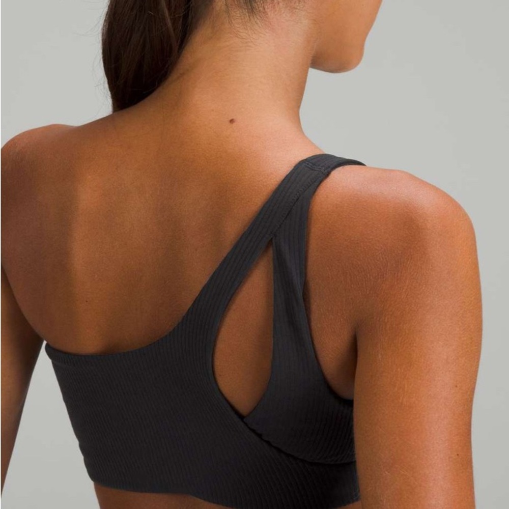 LULULEMON Black Ribbed Sports Bra